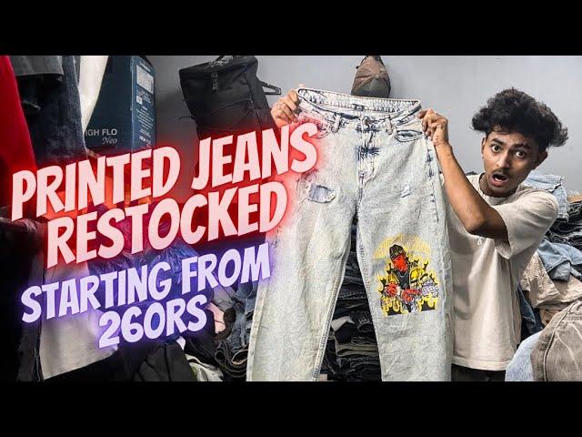  260rs से शुरू Anime printed jeans | thrifted denim jeans | how to start thrift store | thriftindia