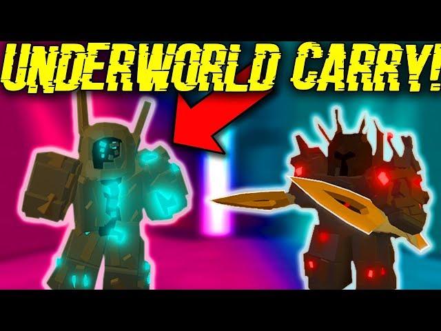 I CARRIED PEOPLE IN THE *NEW* UNDERWORLD DUNGEON! (ROBLOX DUNGEON QUEST)