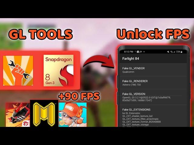 GL Tools Snapdragon 8 Gen 3: Unleashing Performance +90FPS (No Root)