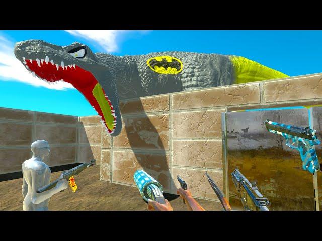 FPS PERSPECTIVE DEADLY MAZE vs ALL DINOSAURS - Animal Revolt Battle Simulator