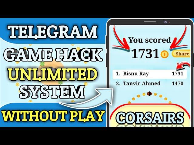 How To Hack Corsairs Telegram Game On Mobile | Telegram Game Bot Score Hack