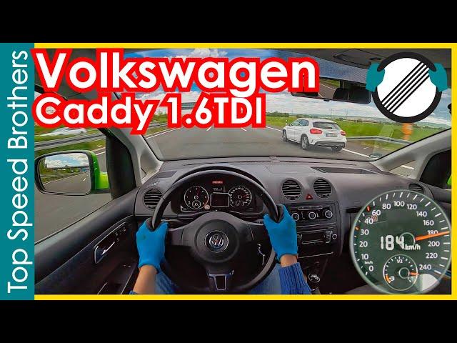 VW Caddy 2K 1.6 TDI (2014) POV Top Speed Autobahn #TopSpeedBrothers