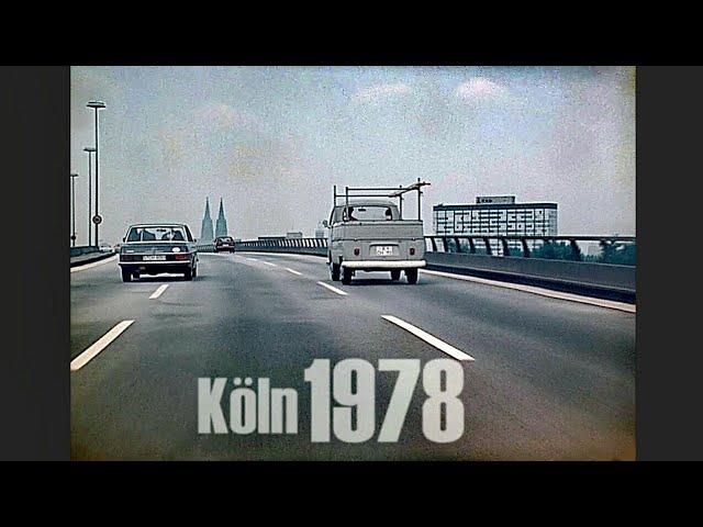 Köln 1978 - Autofahrt Zoobrücke - Innere Kanalstraße - early dashcam