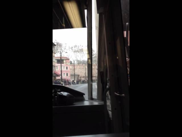 Istanbul Turkey Tram first seat view