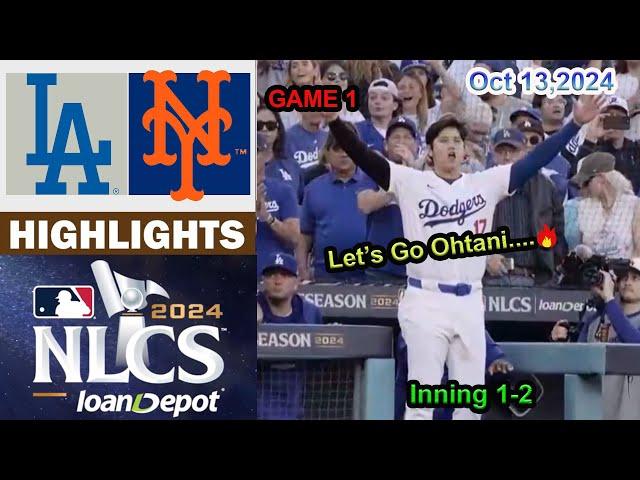 Dodgers vs Mets NLCS Inning 1-2 Game 1 MLB Highlights (10/13/24)  | MLB Highlights Oct 13,2024.