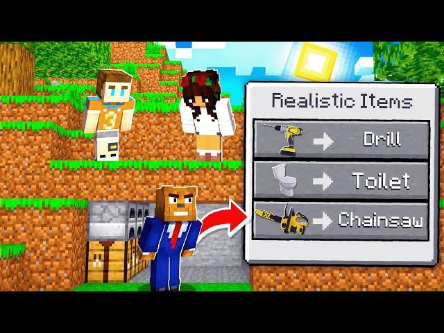 Minecraft Manhunt But, I Have Realistic Weapons