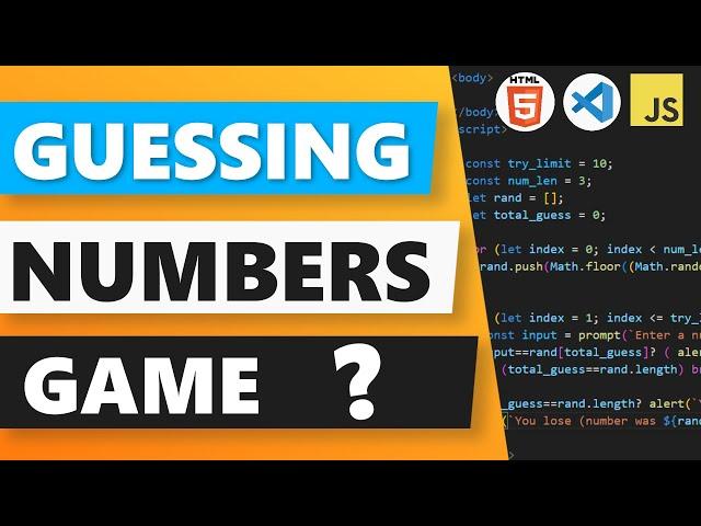 Number Guessing Game in HTML & JavaScript - Tutorial 2023