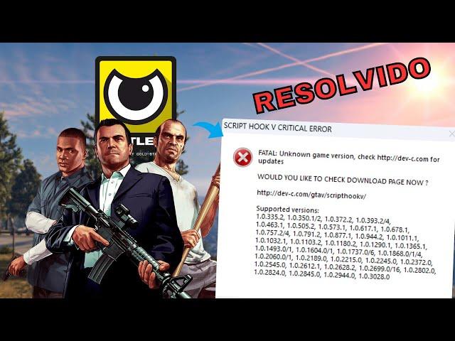 Como resolver erro SCRIPT HOOK V CRITICAL ERROR & Anti Cheat para Gta V