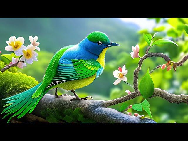 Birds Singing 4K ~ Gentle Birdsong Healing Anxiety and Depression Refresh the Soul, Improve Memory