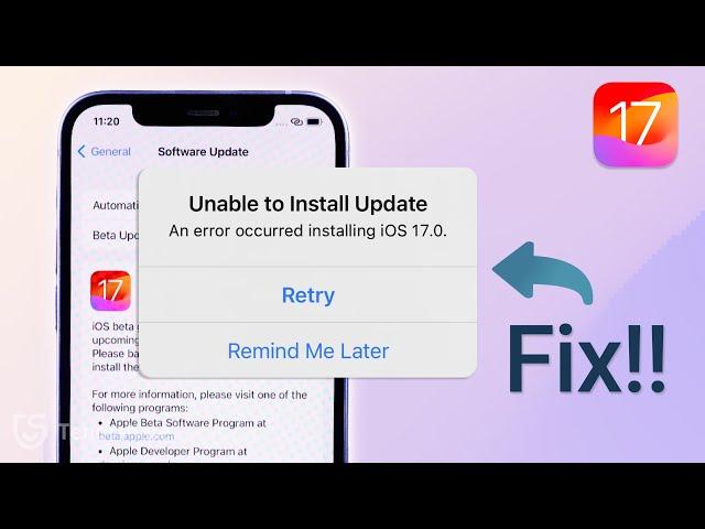 Unable to Install Update iOS 18/17? Here is the Fix