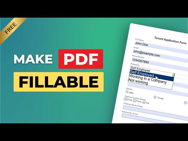 Turn PDF Documents into Fillable Forms for FREE