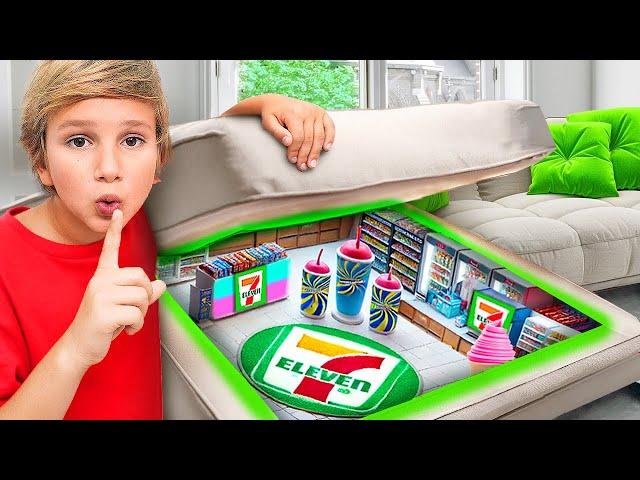 Vlad Builds a SECRET 7-11 in his Room!