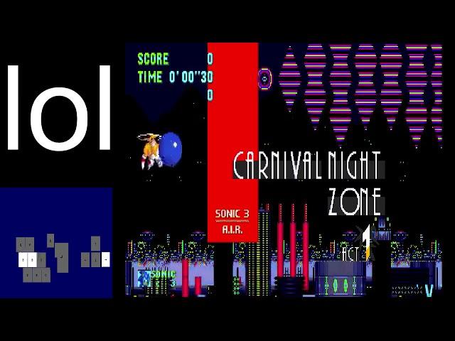 Sonic 3 AIR S+T Full Game Glitched Speedrun Tutorial Series: Carnival Night 1