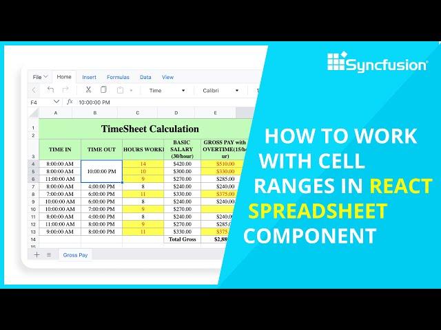 How to Work with Cell Ranges in React Spreadsheet