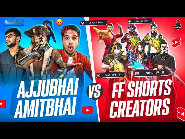 AJJUBHAI AMITBHAI VS NITIN FF AND ALL SHORTS CREATOR | GARENA FREE FIRE