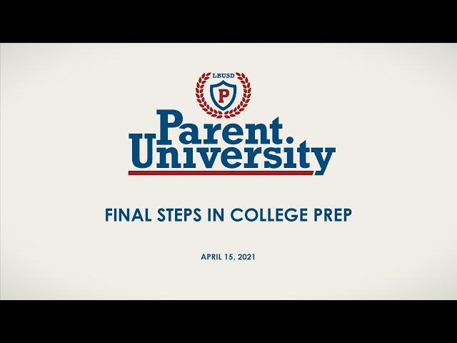 English - Final Steps in College Prep - April 15, 2021