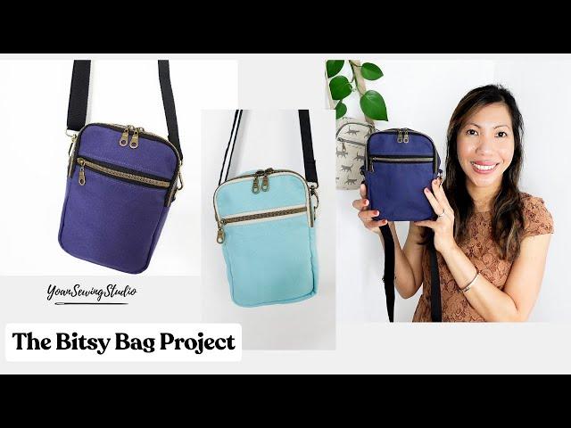 The Bitsy Bag Project - boxy style small crossbody bag - Sewing Tutorial