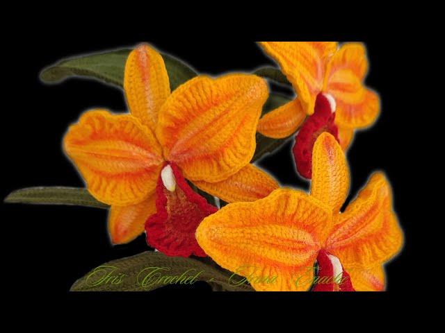 Crochet Cattleya Orchid flower tutorial (ep.1)/Cum crosetam Orhidee Cattleya (ep.1)