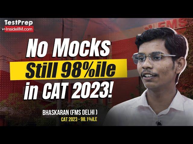 I Cracked CAT with Just 1 Month of Prep ft.Bhaskaran (FMS Delhi)