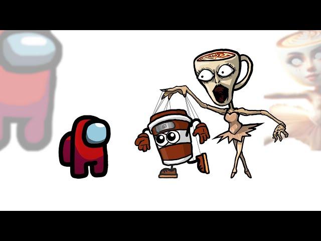 Mini Crewmate Kills Creepy Ballerina Cappucina Characters | Among Us