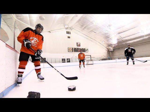 Surround sound puck helping visually-impaired play hockey