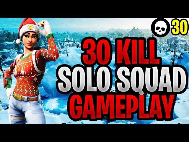 INSANE 30 Kill Solo Squad Gameplay! (Fortnite Battle Royale Controller vs PC)