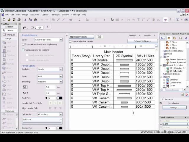 TUTORIAL ARCHICAD - Window & Door Schedules