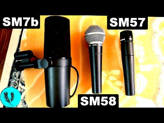 SHURE SM7B vs SM58 vs SM57 | SHURE SM7B Review, Demo & Shootout for Vocals, Singing, Podcasts