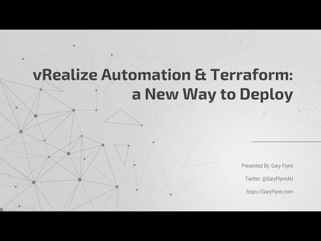 Aria Automation and Terraform - A New Way to Deploy