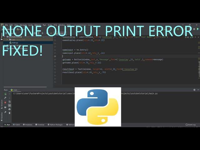 None Output Print Error Python FIXED!