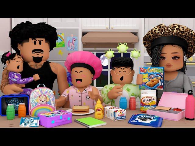 NIGHT BEFORE THE FIRST DAY OF SCHOOL ROUTINE!! *PACKING LUNCHES!!* | Bloxburg Family Roleplay