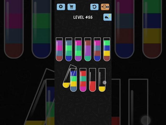 Water Color Sort Level 455 Walkthrough Solution iOS/Android