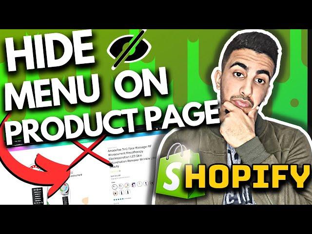 How To Hide Header Menu On Product Page Only In Shopify