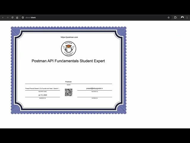 How to Download Postman API Fundamentals Certificate from Badgr | LetsUpgrade