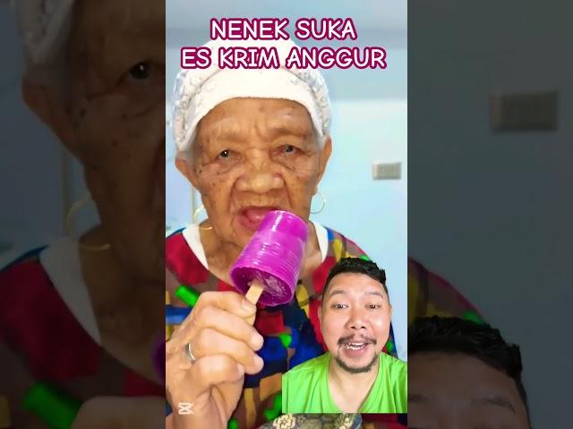 NENEK SUKA ES KRIM ANGGUR!!!?? #satisfying #funny #food #comedy #icecream