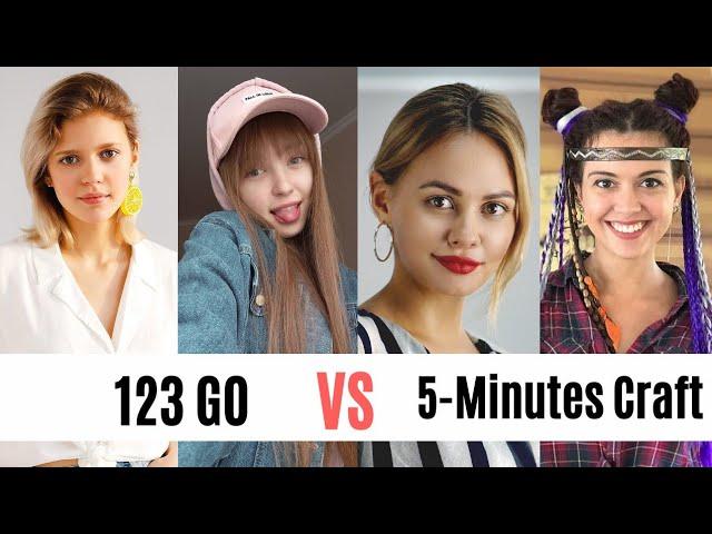 123 Go Members Vs 5-Minutes Craft Members | Victoria Novikova | Lyubov Nazarkina | Jess | Amy | Kiki