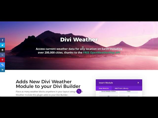 Divi Weather Plugin 2.0