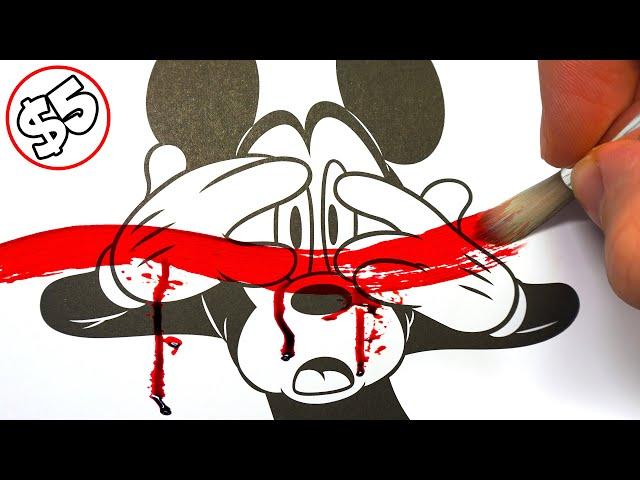 HORROR Artist vs $5 DISNEY Colouring Book ️