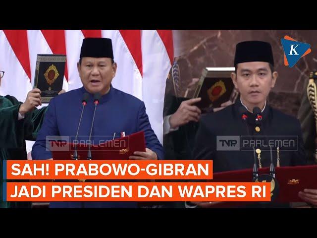 [FULL] Detik-detik Prabowo-Gibran Dilantik Jadi Presiden dan Wapres RI