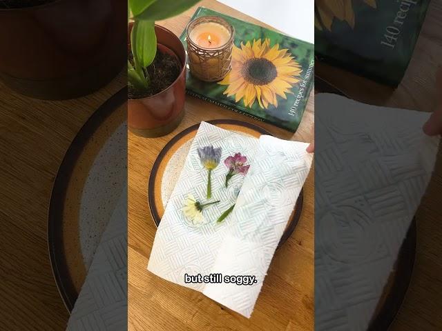 how to press flowers in 10 minuets