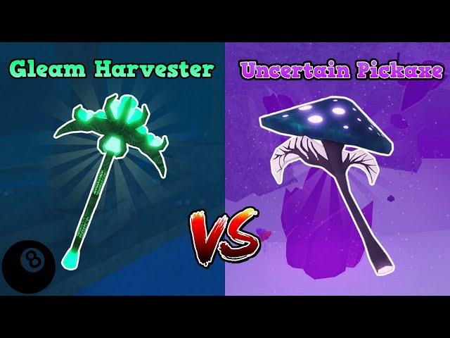 Gleam Harvester VS Uncertain Pickaxe! - Oaklands Roblox