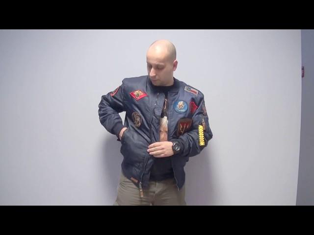 Куртка бомбер Top Gun MA-1 Nylon Bomber Jacket With Patches