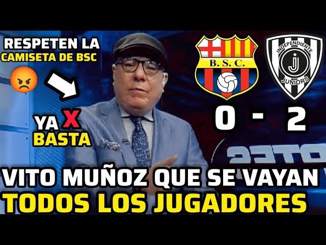 VITO MUÑOZ ENOJADO POR LA ELIMINACIÓN DE BARCELONA SC EN COPA ECUADOR QUE PASA JUGADORES?? 