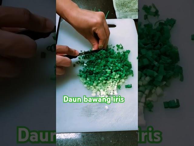 Daun bawang iris #food #cooking