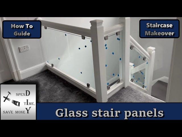 Glass stair panels. Spindle replacement. Staircase makeover. How to