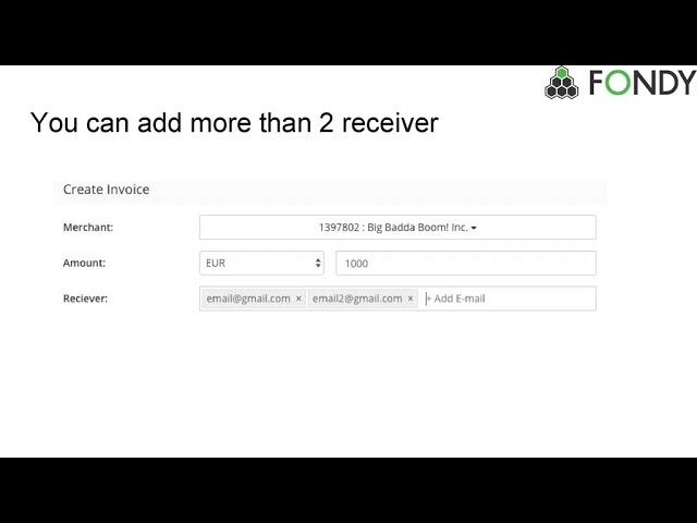 Online invoicing with FONDY is a simply way of billing.