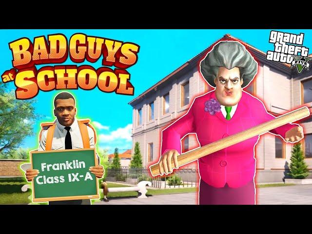 Franklin Become Bad Guys At School For Revenge With Scary Teacher | GTAV Avengers | A.K GAME WORLD