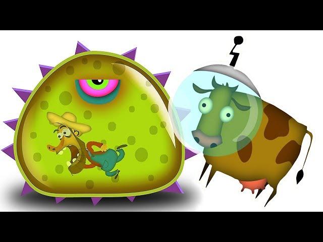 Суровый ЛИЗУН ГЛАЗАСТИК на ВОЕННОЙ БАЗЕ! Игра Tales from Space Mutant Blobs Attack