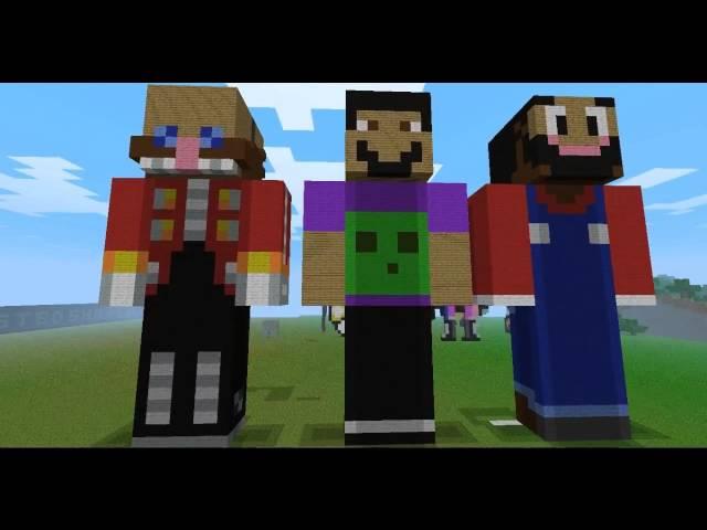 Minecraft - Statues of PaperBatVG, xXSlyFoxHoundXx & SSoHPKC (HD)