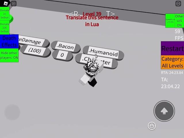 how to beat level 39 in try to die (roblox)